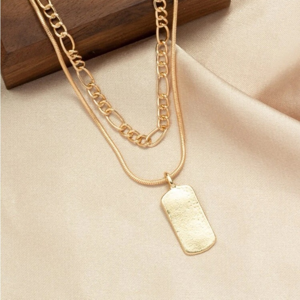 New charm layered necklace